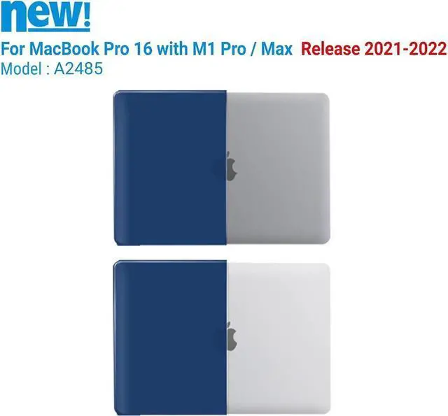 Alt view image 3 of 7 - BONAEVER Case for MacBook Pro 16 inch Case 2023 2022 2021 Release M2 A2780 A2485 M1 Pro/Max Chip with Touch ID Plastic Hard Shell Protective Cover with Keyboard Skin