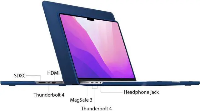 Alt view image 5 of 7 - BONAEVER Case for MacBook Pro 16 inch Case 2023 2022 2021 Release M2 A2780 A2485 M1 Pro/Max Chip with Touch ID Plastic Hard Shell Protective Cover with Keyboard Skin
