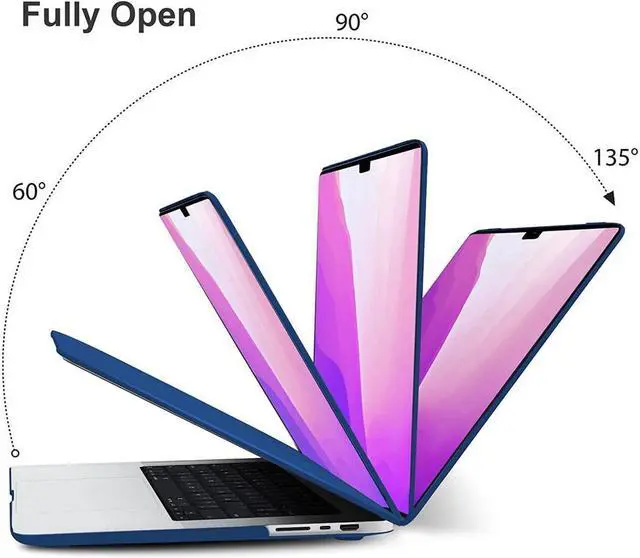 Alt view image 4 of 7 - BONAEVER Case for MacBook Pro 16 inch Case 2023 2022 2021 Release M2 A2780 A2485 M1 Pro/Max Chip with Touch ID Plastic Hard Shell Protective Cover with Keyboard Skin