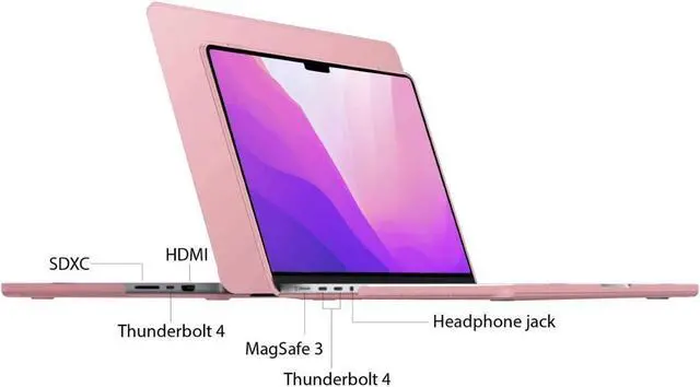 Alt view image 5 of 7 - BONAEVER Case for MacBook Pro 16 inch Case 2023 2022 2021 Release M2 A2780 A2485 M1 Pro/Max Chip with Touch ID Plastic Hard Shell Protective Cover with Keyboard Skin