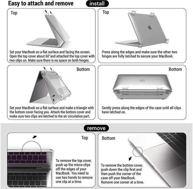 Alt view image 7 of 7 - BONAEVER Compatible with MacBook Pro 15 Inch Case 2019 2018 2017 2016 A1990 A1707 Hard Shell Case with Keyboard Cover & Type C Adapter for Mac Pro 15 Touch Bar