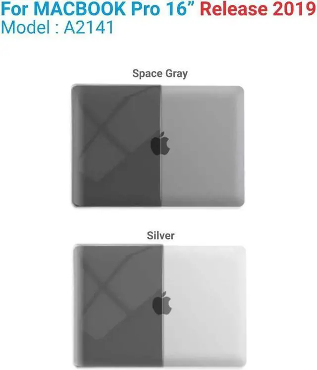 Alt view image 3 of 7 - BONAEVER Compatible with MacBook Pro 16 Inch Case A2141 Release 2020 2019 Hard Shell Case with Keyboard Cover for Old Version Mac Pro 16"