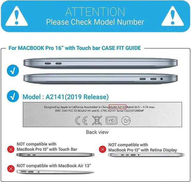 Alt view image 2 of 7 - BONAEVER Compatible with MacBook Pro 16 Inch Case A2141 Release 2020 2019 Hard Shell Case with Keyboard Cover for Old Version Mac Pro 16"