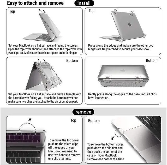 Alt view image 7 of 7 - BONAEVER Compatible with MacBook Air 13 inch Case 2022 2021-2018 Release A2337 M1 A2179 A1932 with Retina Display Touch ID Plastic Hard Shell with Keyboard Cover