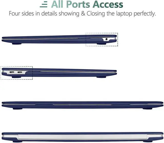 Alt view image 3 of 7 - BONAEVER Compatible with MacBook Air 13 inch Case 2022 2021-2018 Release A2337 M1 A2179 A1932 with Retina Display Touch ID Plastic Hard Shell with Keyboard Cover