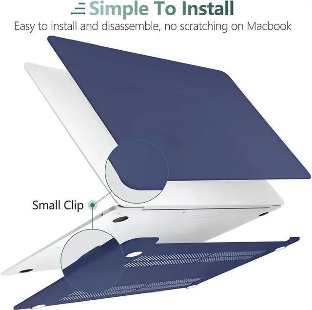 Alt view image 4 of 7 - BONAEVER Compatible with MacBook Air 13 inch Case 2022 2021-2018 Release A2337 M1 A2179 A1932 with Retina Display Touch ID Plastic Hard Shell with Keyboard Cover