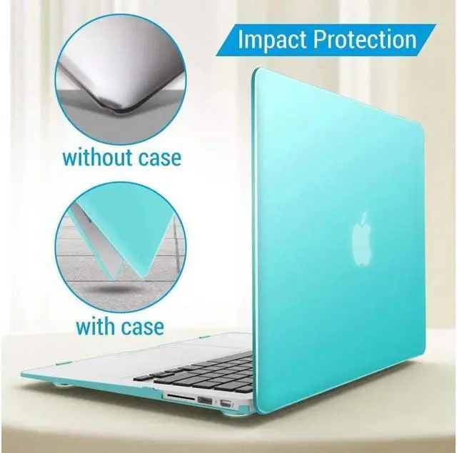 Alt view image 5 of 7 - BONAEVER Compatible with Old Version MacBook Air 13 Inch Case (2017-2010 Release) Model: A1466 / A1369 Plastic Hard Shell Case with Keyboard for Apple Mac Air 13"