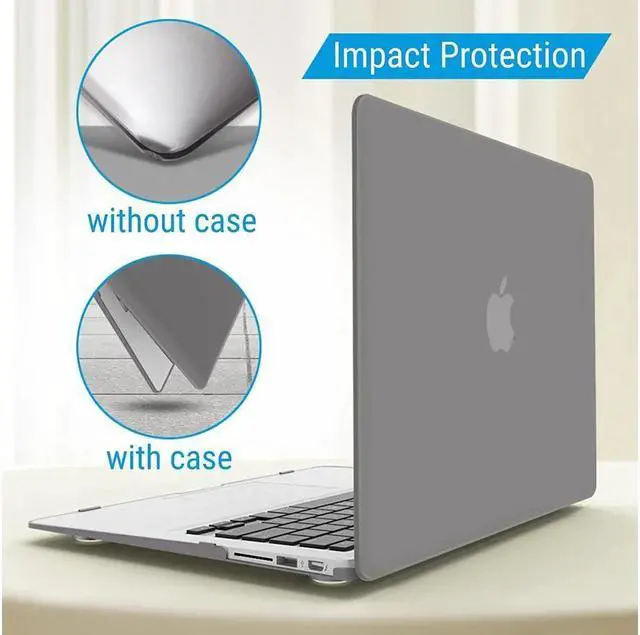 Alt view image 5 of 7 - BONAEVER Compatible with Old Version MacBook Air 13 Inch Case (2017-2010 Release) Model: A1466 / A1369 Plastic Hard Shell Case with Keyboard for Apple Mac Air 13"