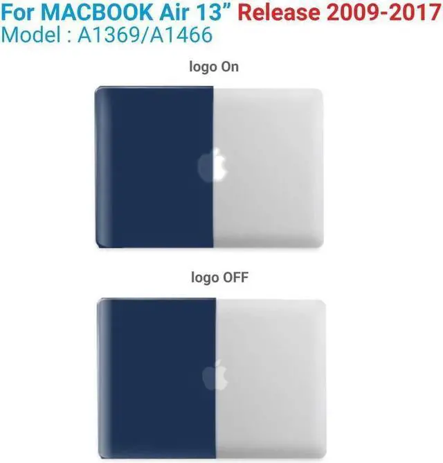 Alt view image 3 of 7 - BONAEVER Compatible with Old Version MacBook Air 13 Inch Case (2017-2010 Release) Model: A1466 / A1369 Plastic Hard Shell Case with Keyboard for Apple Mac Air 13"