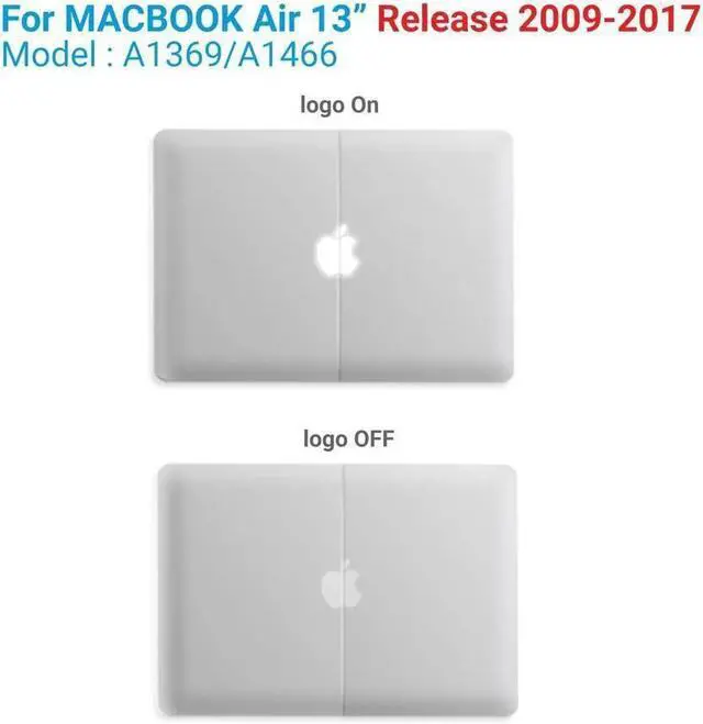 Alt view image 3 of 7 - BONAEVER Compatible with Old Version MacBook Air 13 Inch Case (2017-2010 Release) Model: A1466 / A1369 Plastic Hard Shell Case with Keyboard for Apple Mac Air 13"