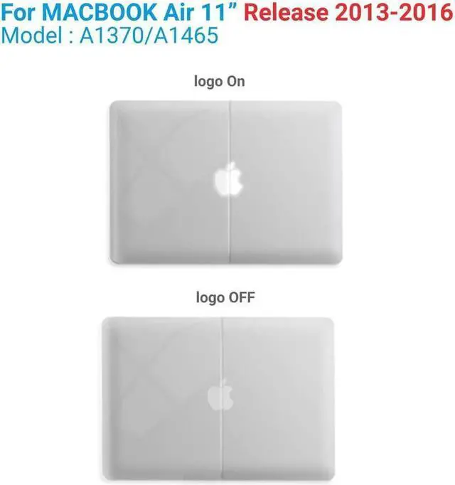 Alt view image 3 of 7 - BONAEVER Compatible with MacBook Air 11 Inch Case Model A1370 A1465 Soft Touch Plastic Hard Shell Cover with Keyboard Cover for Apple Mac Air 11"