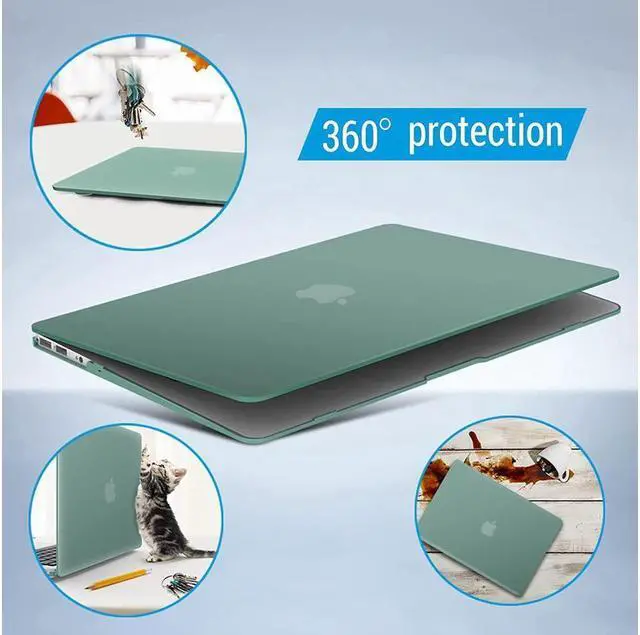 Alt view image 6 of 7 - BONAEVER Compatible with MacBook Air 11 Inch Case Model A1370 A1465 Soft Touch Plastic Hard Shell Cover with Keyboard Cover for Apple Mac Air 11"