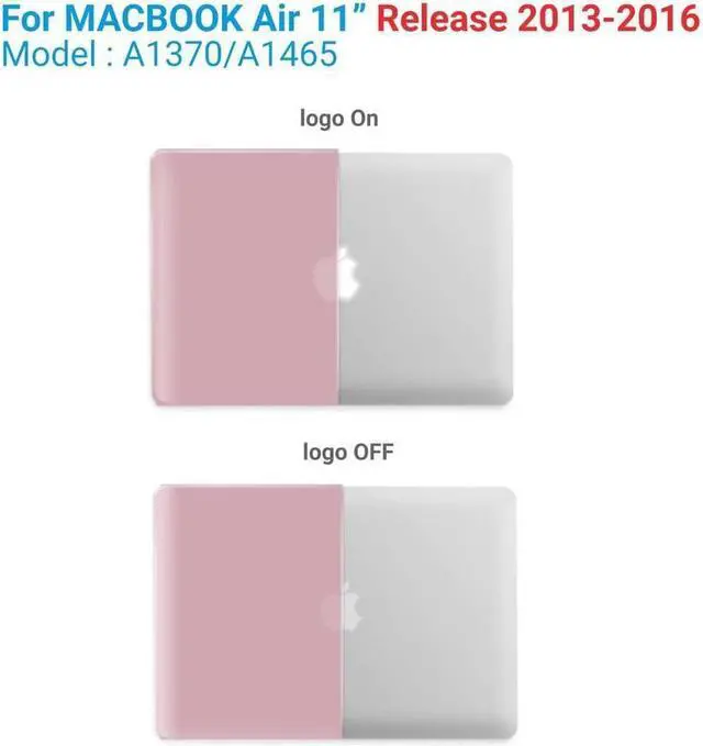 Alt view image 3 of 7 - BONAEVER Compatible with MacBook Air 11 Inch Case Model A1370 A1465 Soft Touch Plastic Hard Shell Cover with Keyboard Cover for Apple Mac Air 11"