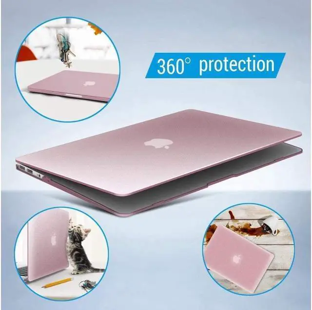 Alt view image 6 of 7 - BONAEVER Compatible with MacBook Air 11 Inch Case Model A1370 A1465 Soft Touch Plastic Hard Shell Cover with Keyboard Cover for Apple Mac Air 11"