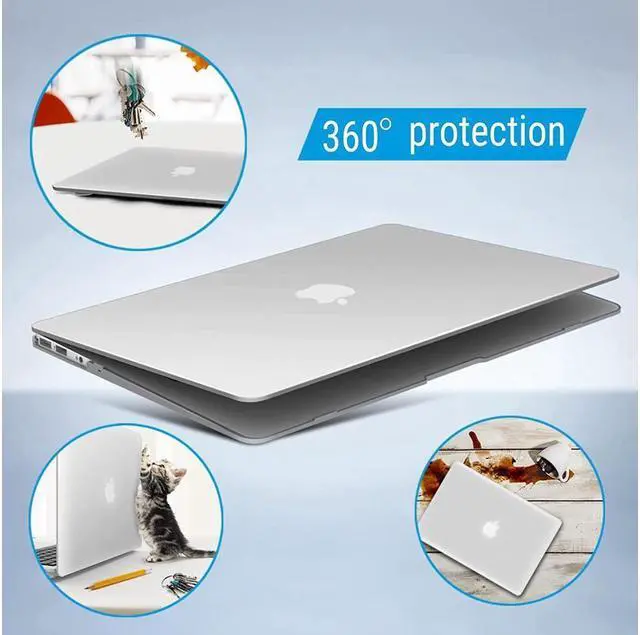 Alt view image 6 of 7 - BONAEVER Compatible with MacBook Air 11 Inch Case Model A1370 A1465 Soft Touch Plastic Hard Shell Cover with Keyboard Cover for Apple Mac Air 11"