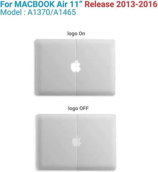 Alt view image 3 of 7 - BONAEVER Compatible with MacBook Air 11 Inch Case Model A1370 A1465 Soft Touch Plastic Hard Shell Cover with Keyboard Cover for Apple Mac Air 11"