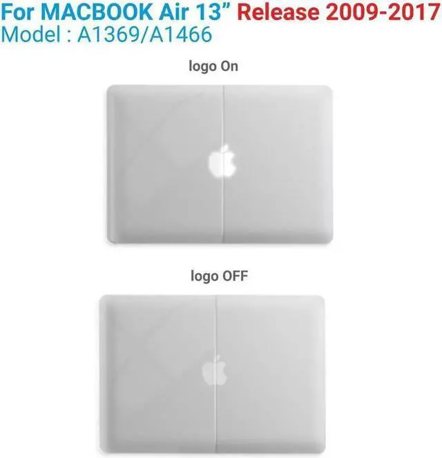 Alt view image 3 of 7 - BONAEVER Compatible with Old Version MacBook Air 13 Inch Case (2017-2010 Release) Model: A1466 / A1369 Plastic Hard Shell Case with Keyboard for Apple Mac Air 13"
