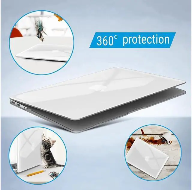 Alt view image 5 of 7 - BONAEVER Compatible with Old Version MacBook Air 13 Inch Case (2017-2010 Release) Model: A1466 / A1369 Plastic Hard Shell Case with Keyboard for Apple Mac Air 13"