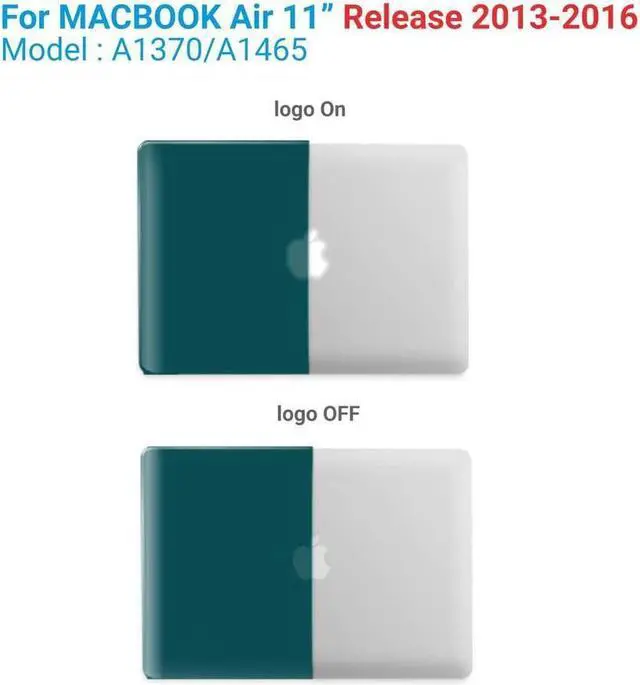 Alt view image 3 of 7 - BONAEVER Compatible with MacBook Air 11 Inch Case Model A1370 A1465 Soft Touch Plastic Hard Shell Cover with Keyboard Cover for Apple Mac Air 11"