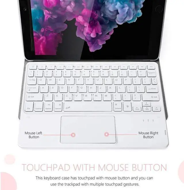Alt view image 6 of 7 - BONAEVER Touchpad Keyboard Case for Xiaomi Redmi Pad 10.61 inch 2022 Wireless Keyboard Cover with Trackpad & Pencil Holder