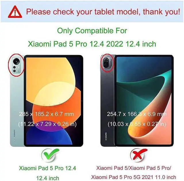 Alt view image 2 of 7 - BONAEVER Touchpad Keyboard Case for Xiaomi Pad 5 Pro 12.4 / Mi Pad 5 Pro 12.4 inch 2022 Wireless Keyboard with Trackpad & Pencil Holder