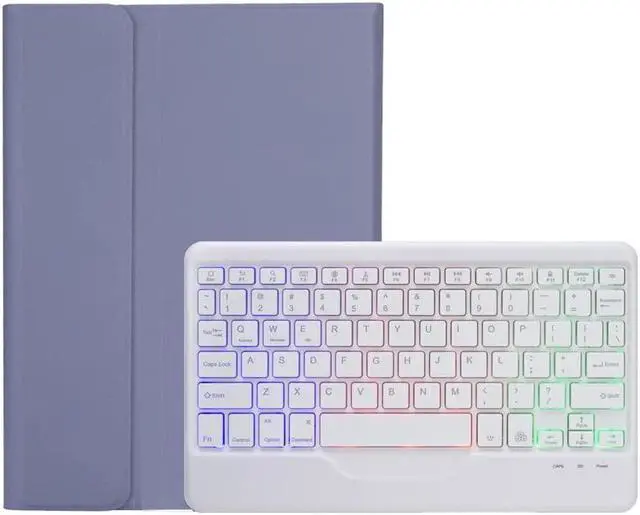 Alt view image 3 of 7 - BONAEVER Keyboard Case for Huawei MatePad 11 2021 Soft TPU Protective Cover [Tri-Color Backlit] Magnetically Wireless Bluetooth Keyboard