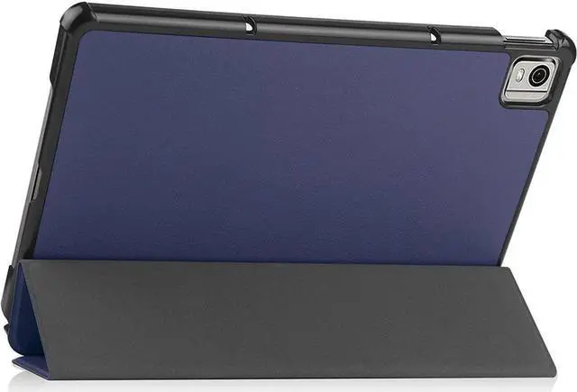 Alt view image 2 of 7 - BONAEVER Case for Nokia T21 Case 10.4 Inch 2022 Trifold Slim Smart Stand Cover Hard Shell for Nokia T21 10.4" 2022 Release with Universal Stylus Pen Blue