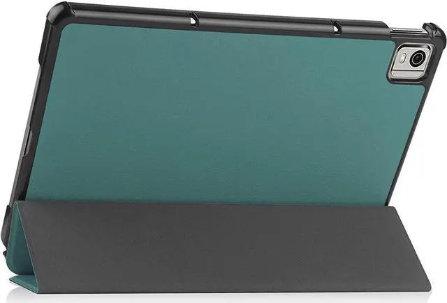 Alt view image 4 of 7 - BONAEVER Case for Nokia T21 Case 10.4 Inch 2022 Trifold Slim Smart Stand Cover Hard Shell for Nokia T21 10.4" 2022 Release with Universal Stylus Pen Dark Green