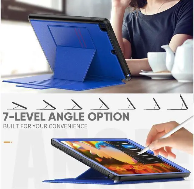 Alt view image 3 of 7 - BONAEVER For iPad 9th 8th 7th Generation 10.2 inch Case [ Standrong Magnetic] Auto Sleep/Wake Drop Proof Cover with [Multi-angle Stand ] Pencil Holder & Card Slot for iPad 10.2 Inch 2021 2020 2019