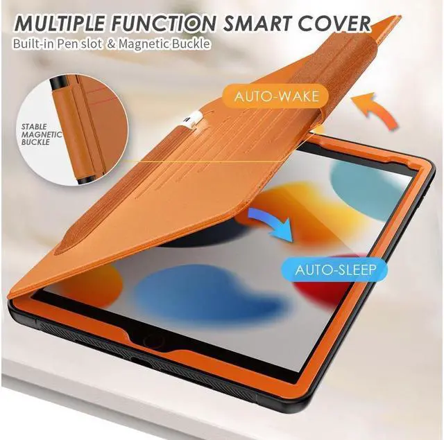 Alt view image 3 of 7 - BONAEVER For iPad 9th 8th 7th Generation 10.2 inch Case [ Standrong Magnetic] Auto Sleep/Wake Drop Proof Cover with [Multi-angle Stand ] Pencil Holder & Card Slot for iPad 10.2 Inch 2021 2020 2019