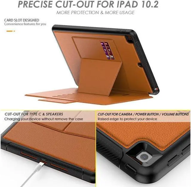 Alt view image 4 of 7 - BONAEVER For iPad 9th 8th 7th Generation 10.2 inch Case [ Standrong Magnetic] Auto Sleep/Wake Drop Proof Cover with [Multi-angle Stand ] Pencil Holder & Card Slot for iPad 10.2 Inch 2021 2020 2019