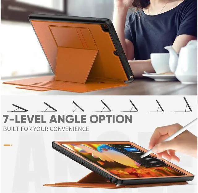 Alt view image 2 of 7 - BONAEVER For iPad 9th 8th 7th Generation 10.2 inch Case [ Standrong Magnetic] Auto Sleep/Wake Drop Proof Cover with [Multi-angle Stand ] Pencil Holder & Card Slot for iPad 10.2 Inch 2021 2020 2019