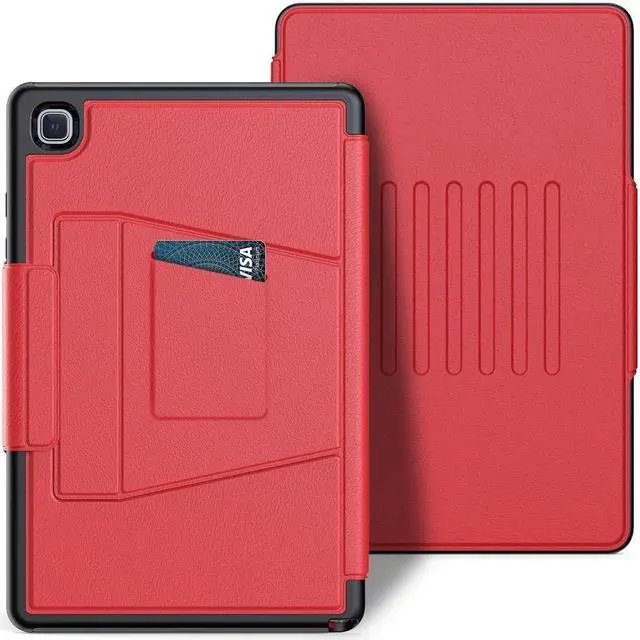 Alt view image 2 of 7 - BONAEVER Magnetic Stand Case for Samsung Galaxy Tab A7 10.4 Inch 2022 2020 Model SM-T500/T503/T505/T507 [Multiple Secure Angles] Shockproof Soft TPU Back Cover with Card Slot Auto Wake/Sleep Red