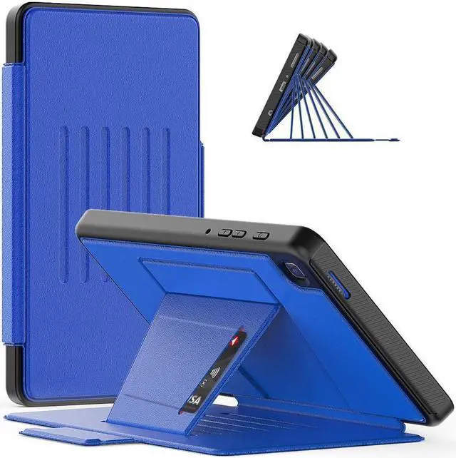 Main image of BONAEVER Magnetic Case for Samsung Galaxy Tab A7 Lite 8.7 inch 2021 Model SM-T220/T225/T227 Multi-Angle Viewing Smart Protective Stand Cover with Card Slot Auto Wake/Sleep Blue