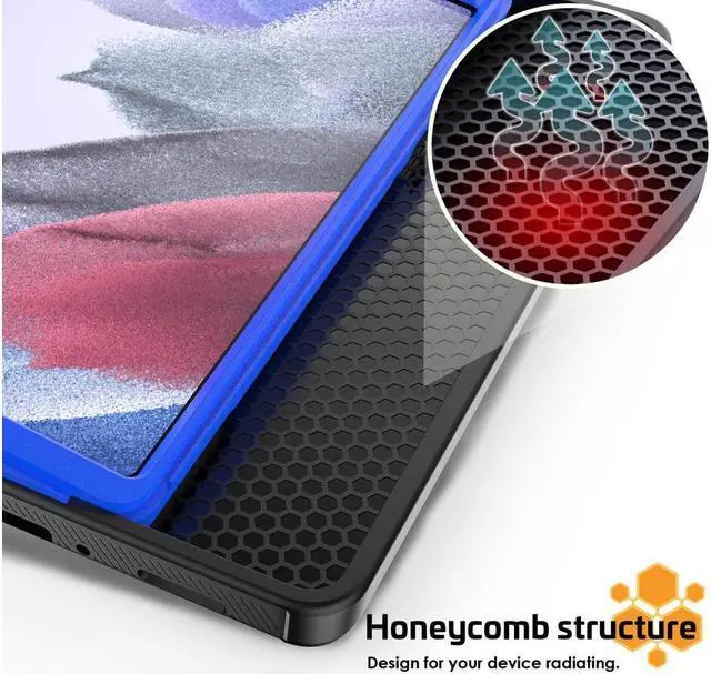 Alt view image 5 of 7 - BONAEVER Magnetic Case for Samsung Galaxy Tab A7 Lite 8.7 inch 2021 Model SM-T220/T225/T227 Multi-Angle Viewing Smart Protective Stand Cover with Card Slot Auto Wake/Sleep Blue