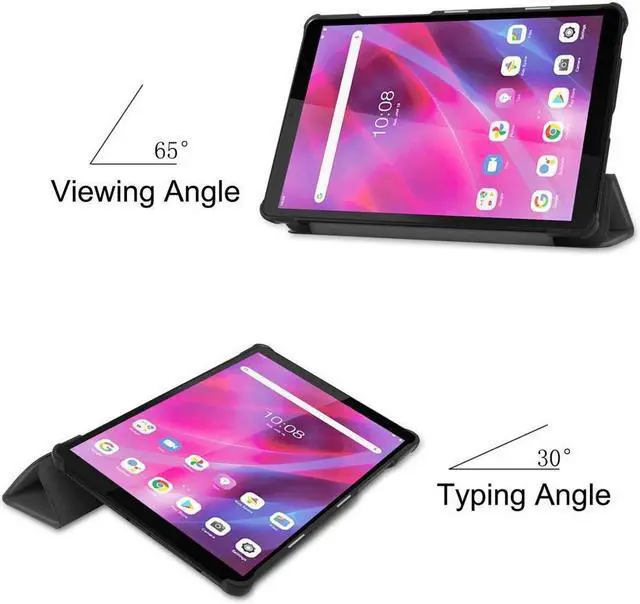 Alt view image 4 of 7 - Case for Lenovo 8.0 Inch Tab M8 Gen 3 2022/ Smart Tab M8 Gen 3 2022/Tab M8 HD LTE 2021/ Tab M8 HD/Smart Tab M8/Tab M8 FHD 2019, Slim Lightweight Stand Hard Shell Protective Cover with Stylus Pen