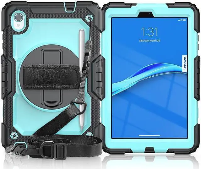 Main image of BONAEVER Case for Lenovo Tab M8 Gen 3 2022/ Smart Tab M8 Gen 3 2022/Tab M8 HD LTE 2021/ Tab M8 HD/Smart Tab M8/Tab M8 FHD 2019 with Pen Holder Screen Protector Stand Shoulder Strap Light Blue