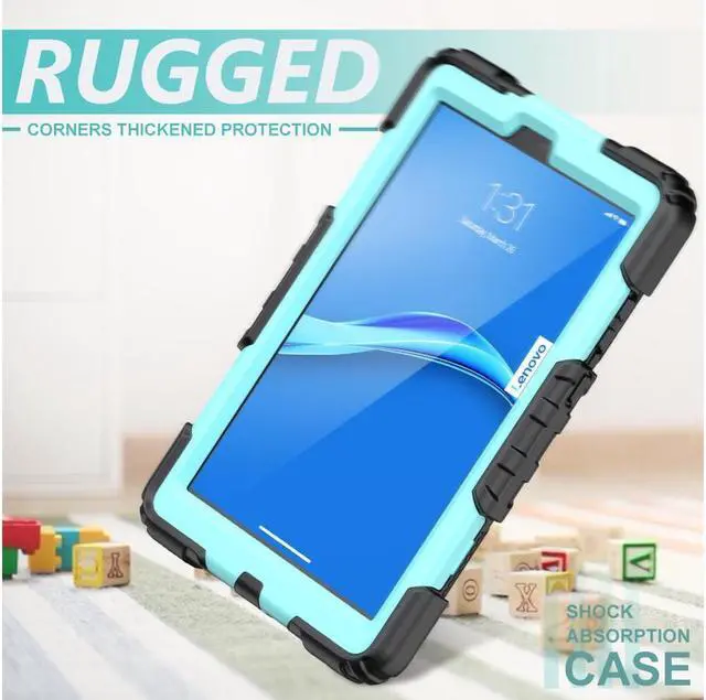 Alt view image 4 of 7 - BONAEVER Case for Lenovo Tab M8 Gen 3 2022/ Smart Tab M8 Gen 3 2022/Tab M8 HD LTE 2021/ Tab M8 HD/Smart Tab M8/Tab M8 FHD 2019 with Pen Holder Screen Protector Stand Shoulder Strap Light Blue
