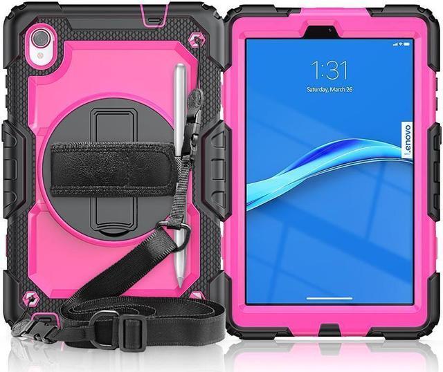 Main image of BONAEVER Case for Lenovo Tab M8 Gen 3 2022/ Smart Tab M8 Gen 3 2022/Tab M8 HD LTE 2021/ Tab M8 HD/Smart Tab M8/Tab M8 FHD 2019 with Pen Holder Screen Protector Stand Shoulder Strap Rose Red