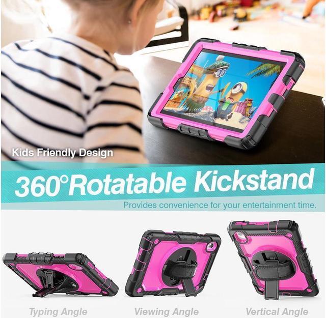 Alt view image 5 of 7 - BONAEVER Case for Lenovo Tab M8 Gen 3 2022/ Smart Tab M8 Gen 3 2022/Tab M8 HD LTE 2021/ Tab M8 HD/Smart Tab M8/Tab M8 FHD 2019 with Pen Holder Screen Protector Stand Shoulder Strap Rose Red