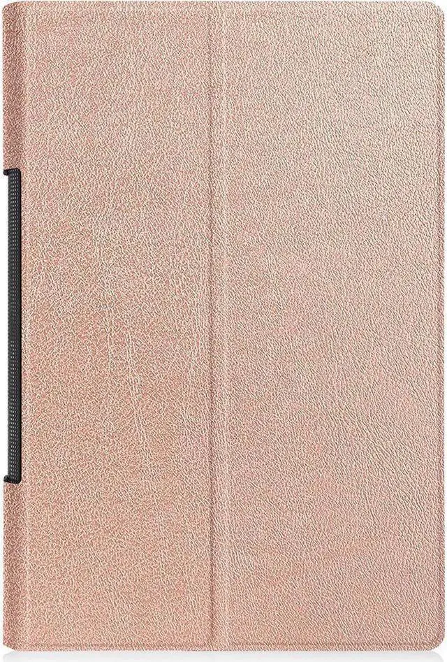 Alt view image 2 of 5 - BONAEVER Case for Lenovo Yoga Pad Pro 13 Inch Model YT-K606 / YT-K606F 2021 Ultra Thin PU Leather Hard Shell Cover with Universal Stylus Pen Rose Gold