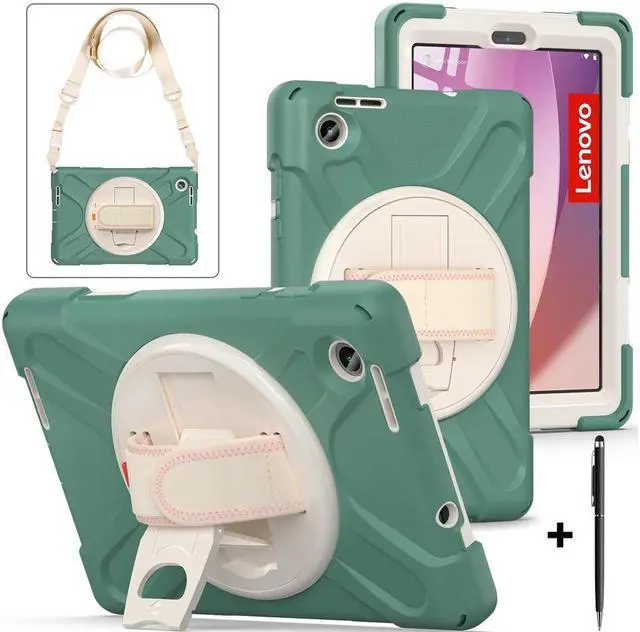 Main image of BONAEVER For Lenovo Tab M8 4th Gen 2023 TB-300FU TB-300XU Shockproof Protective Cover with H & Shoulder Strap Stand and Pencil Holder Stylus Pen