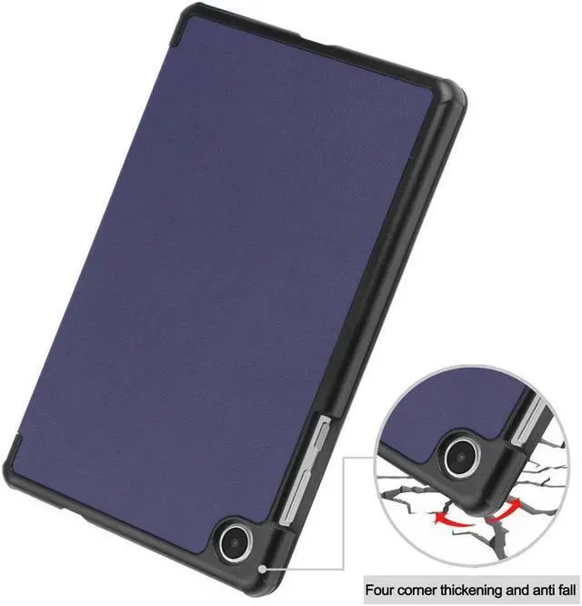 Alt view image 5 of 7 - BONAEVER Case for Lenovo Tab M8 4th Gen 2024 2023 8 inch Tablet Model TB-301XU TB-300FU TB-300XU, Slim Lightweight Stand Hard Shell Protective Cover with Stylus Pen Blue