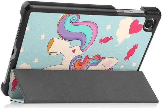 Alt view image 3 of 7 - BONAEVER Case for Lenovo Tab M8 4th Gen 2024 2023 8 inch Tablet Model TB-301XU TB-300FU TB-300XU, Slim Lightweight Stand Hard Shell Protective Cover with Stylus Pen Light Blue