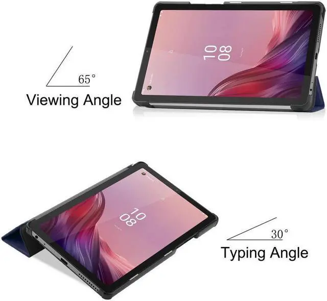 Alt view image 2 of 7 - BONAEVER Case for Lenovo Tab M9 2023 9 inch Model TB310XU / TB310FU Slim Stand andard Shell Protective Cover with Stylus Pen Blue