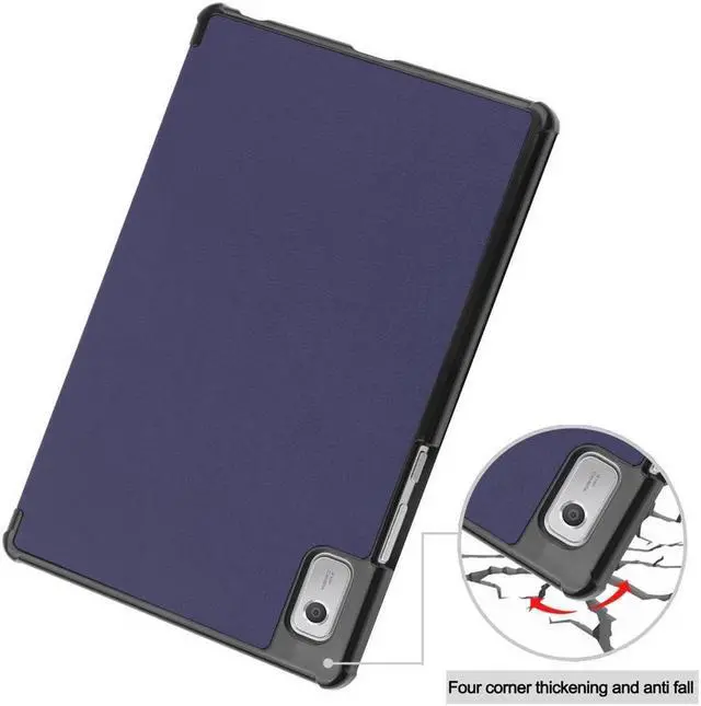 Alt view image 3 of 7 - BONAEVER Case for Lenovo Tab M9 2023 9 inch Model TB310XU / TB310FU Slim Stand andard Shell Protective Cover with Stylus Pen Blue