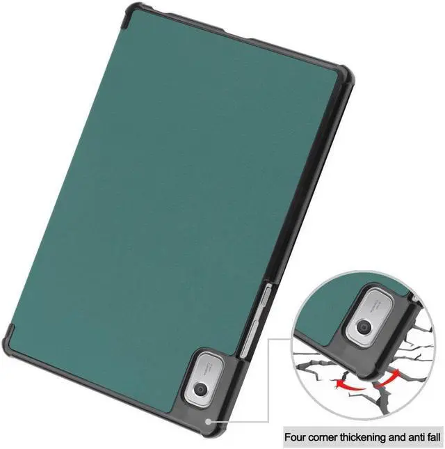 Alt view image 6 of 7 - BONAEVER Case for Lenovo Tab M9 2023 9 inch Model TB310XU / TB310FU Slim Stand andard Shell Protective Cover with Stylus Pen Dark Green