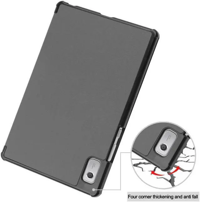 Alt view image 5 of 7 - BONAEVER Case for Lenovo Tab M9 2023 9 inch Model TB310XU / TB310FU Slim Stand andard Shell Protective Cover with Stylus Pen Gray