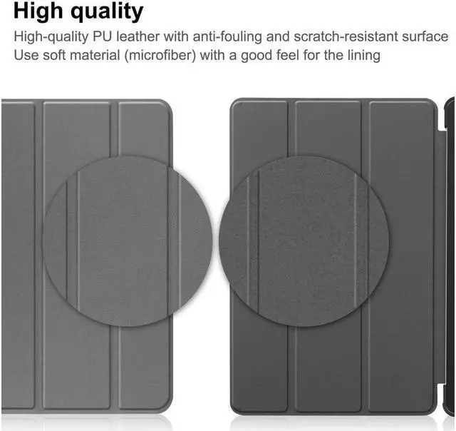 Alt view image 6 of 7 - BONAEVER Case for Lenovo Tab M9 2023 9 inch Model TB310XU / TB310FU Slim Stand andard Shell Protective Cover with Stylus Pen Gray