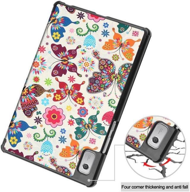 Alt view image 4 of 7 - BONAEVER Case for Lenovo Tab M9 2023 9 inch Model TB310XU / TB310FU Slim Stand andard Shell Protective Cover with Stylus Pen Butterfly